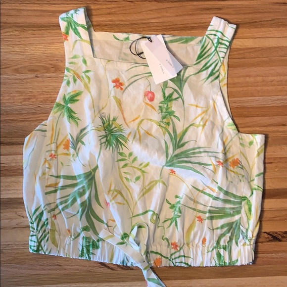 A Loves A Floral Print Tie Waist Square Medium - Picture 2 of 6